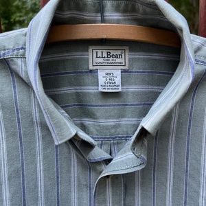 L.L. Bean Men's Short Sleeve Button Down Shirt, Medium